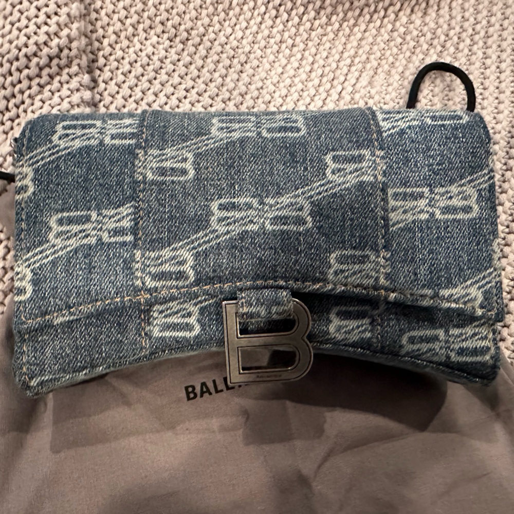 Balenciaga Denim Hourglass Bag